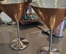 Copper cocktail glasses