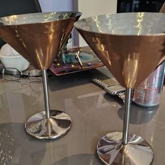 Copper cocktail glasses
