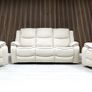 Chole 3+1+1 Grey & Cream Micro Fabric Recliner Sofa Image 7