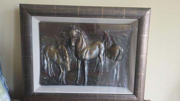 Framed 3D horse wall art