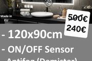 LED Bathroom Mirror 120x90cm Sensor Antifog Demister