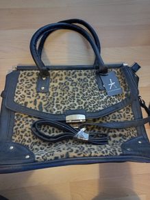 Leopard print bag brand with tags