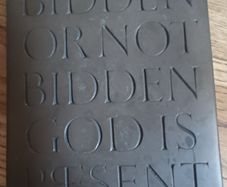 Wild Goose Studio - Bidden or not Bidden, God is Present - Bronze coated Plaque