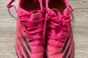 Pink Adidas Girls Astro Turf Football Boots: Size 5