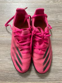 Pink Adidas Girls Astro Turf Football Boots: Size 5