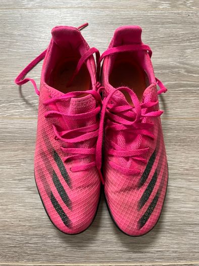 Pink Adidas Girls Astro Turf Football Boots: Size 5