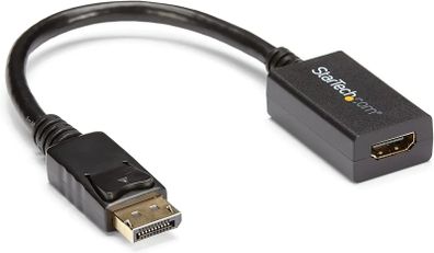 StarTech.com DisplayPort to HDMI Adapter - DP 1.2 to HDMI Video Converter 1080p - DP to HDMI Monitor/TV/Display Cable Adapter Dongle - Passive DP to HDMI Adapter