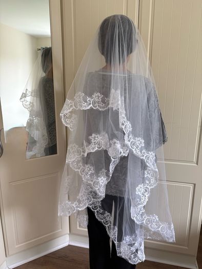 White wedding veil