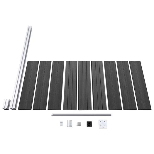 Fence Panel WPC 95x186 cm Black