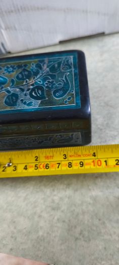 Mexican Stippled Folk Art Wood Trinket Box
