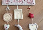 Mamas & Papas Light of the Moon fabric hanging photo frame. New