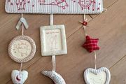 Mamas &amp; Papas Light of the Moon fabric hanging photo frame. New