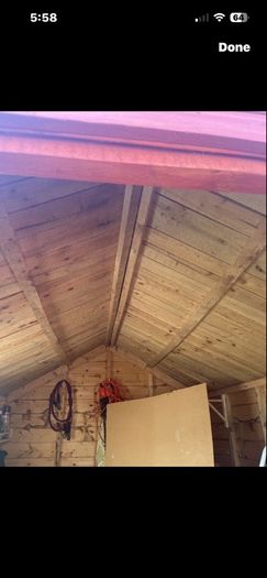 Garden shed dismantled
