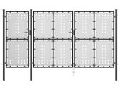 Garden Gate Steel 400x150 cm Black