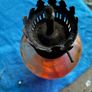 Vintage red bowl oil lamp Image 3