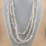 Vintage Clear White Dotted Glass Beads Strands 12-13mm Beads Length 22 inches Image 6