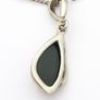 Vintage 925 Sterling Silver & Natural Green Amber Necklace Image 3