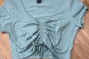Shein Green cropped t shirt top Size Small