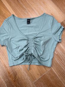 Shein Green cropped t shirt top Size Small