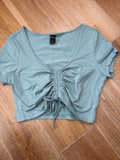Shein Green cropped t shirt top Size Small