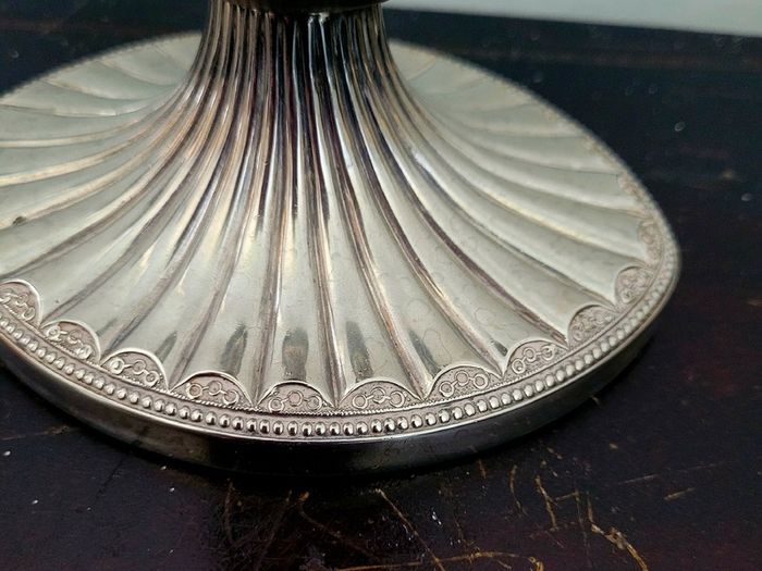 Vintage silver-plated petite candlesticks