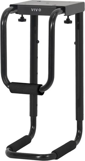 VIVO Heavy Duty Adjustable Under-Desk PC Mount, BLACK, Home and Office Computer CPU Holder with Secure Locking, Supports up to 30kg (66 lbs), MOUNT-PC04B