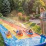 18ft/548cm Triple Lanes Water Slides and 3 bodyboards, Backyard Lawn Water Slides with Sprinkler for Kids Adults Outdoor Water Toy fun in summer for Kids Adults Image 6