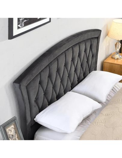 4'6 ft Grey Bedframe, Back Care Mattress & Ikea Coffee Table - FOR SALE