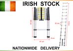 3.8m Aluminium Multi Purpose Telescopic Ladder Extendale Extension Steps New