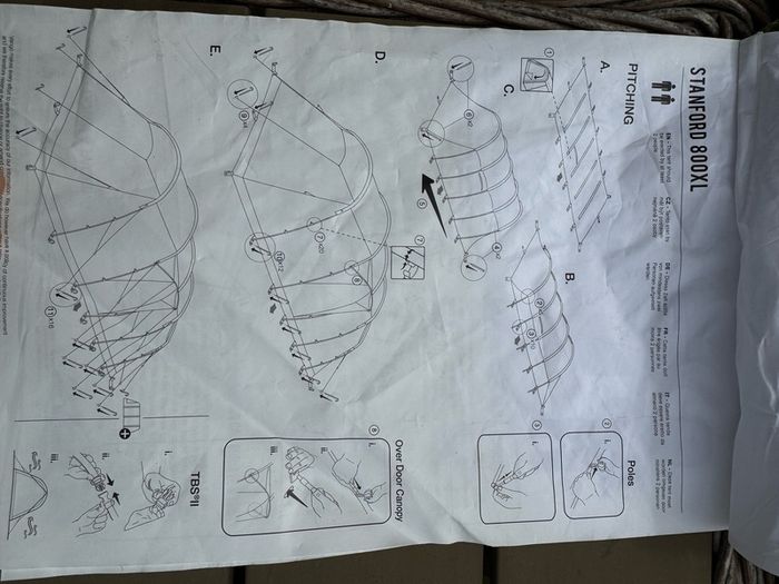 Vango Stanford 800XL 8 X Person Tent Nearly New condition