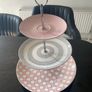 Tipperary  crystal 3 tier spots and stripes cake stand Image 3