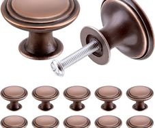 NEW SALE | 24PCS Vintage Cabinet Knobs, Chic Drawer Knobs, Antique Style Kitchen Cupboard Handles, 30mm Round Furniture Door Knobs