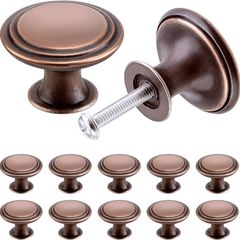 NEW SALE | 24PCS Vintage Cabinet Knobs, Chic Drawer Knobs, Antique Style Kitchen Cupboard Handles, 30mm Round Furniture Door Knobs