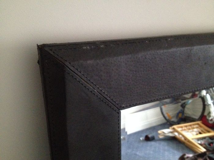 Leather trim Mirror