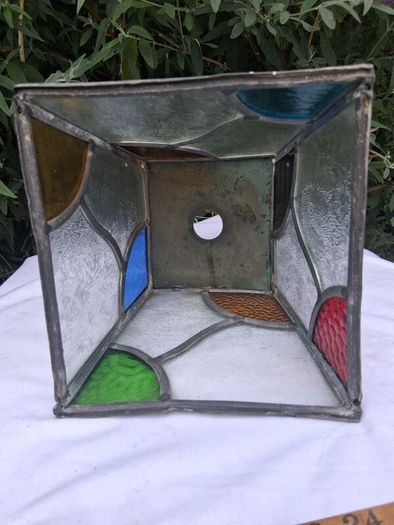 1920's Stained Glass Lamp/Porch Shade