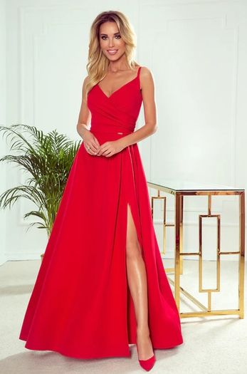 Red maxi dress