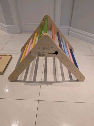 Wooden climbing frame