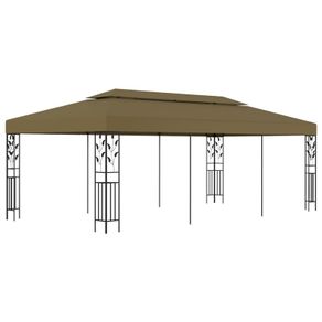 Gazebo 6x3 m Taupe 180 g/m2
