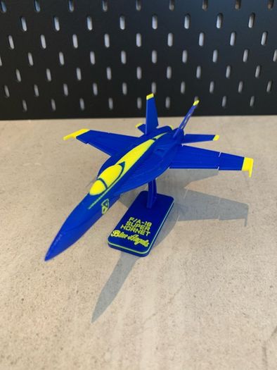 FA-18 Blue Angels Fight Jet 3D Printed (Free Postage)