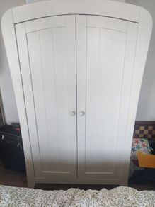 White 3-Piece Nursery Furniture Set Cot Bed, Wardrobe & Changing Chest (Mothercare)