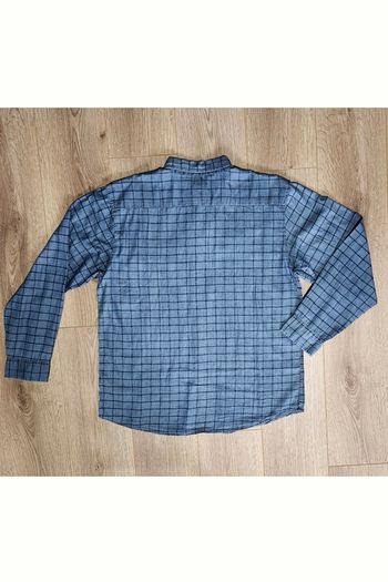 New Men's light denim shirt with black squares Size: Large Condition: New, never worn