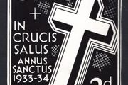 1933 Ireland Holy Year enlarged photo essay unaccepted design of Holy Year 2d. Measured 112mm X 136mm