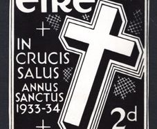 1933 Ireland Holy Year enlarged photo essay unaccepted design of Holy Year 2d. Measured 112mm X 136mm