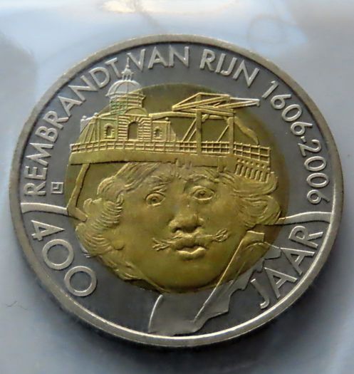 Rembrandt Complete 5 x UNC coins set Leiden local currency - Royal Dutch Mint 2006