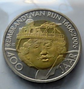 Rembrandt Complete 5 x UNC coins set Leiden local currency - Royal Dutch Mint 2006