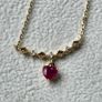 9CT gold ruby necklace Image 6