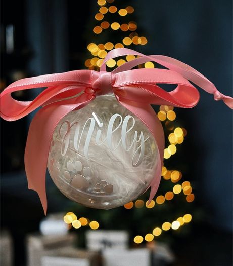 Personalised Christmas Bauble decoration with gift box