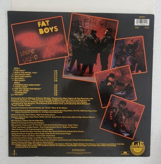 Fat Boys - Coming Back Hard Again LP Vinyl 1988