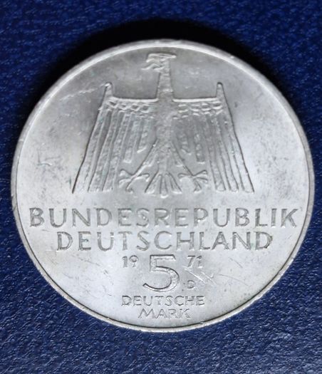 1971 Germany 5  Mark Albrecht Durer silver coin