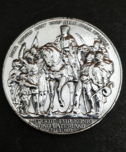1913 Germany Prussia 3 Mark - William II Declaration of war against Napoleon Silver coin